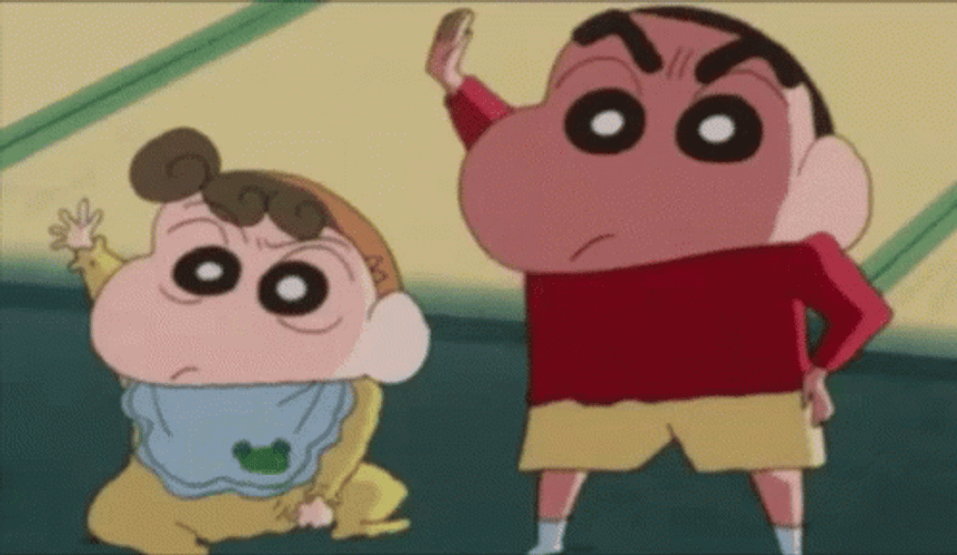 Shinchan Carry Baby Away GIF