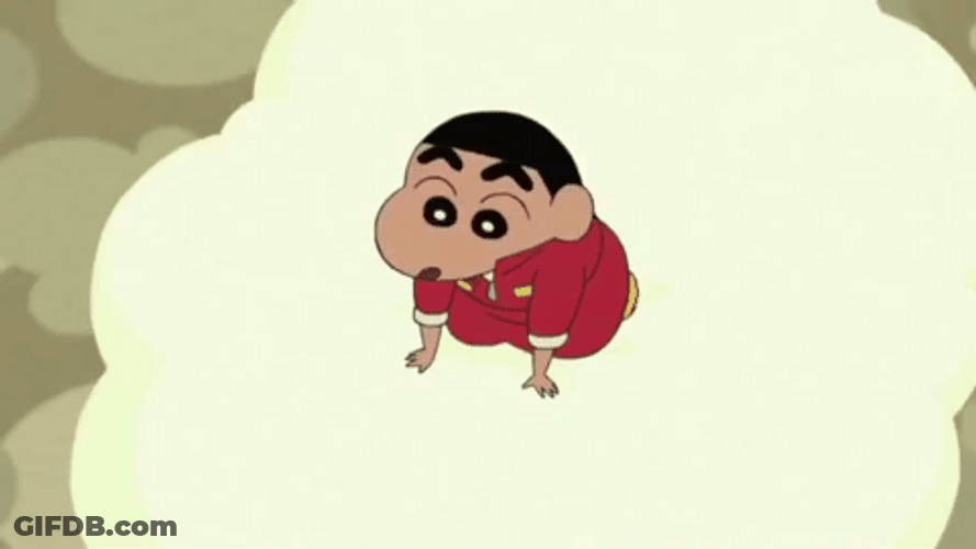 Shinchan Eating Cotton Candy GIF