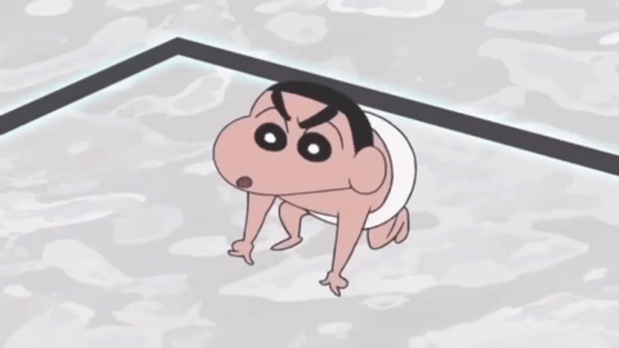 Shinchan Funny Run Away GIF