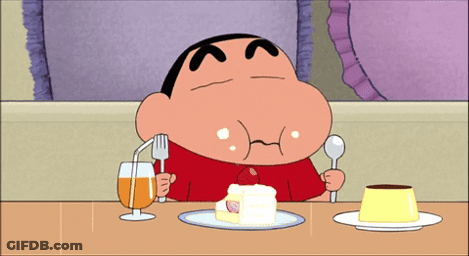 Shinchan Happy Eating GIF