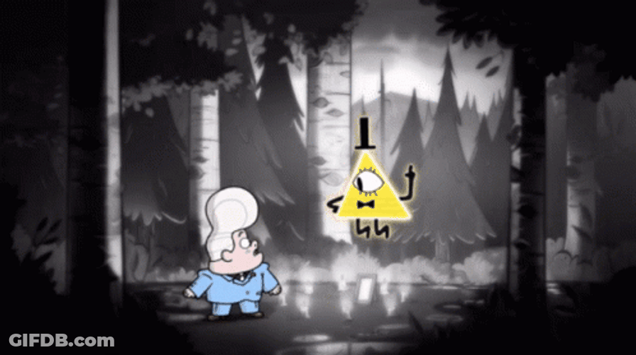 Shining Bill Cipher Looking Gideon GIF