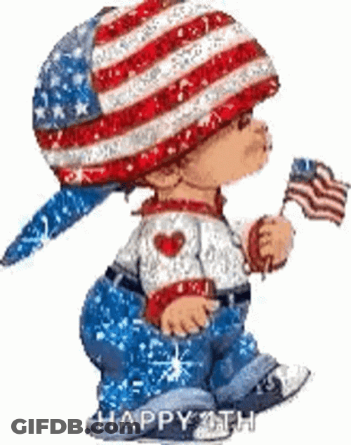 Shining Boy Happy Fourth Of July GIF
