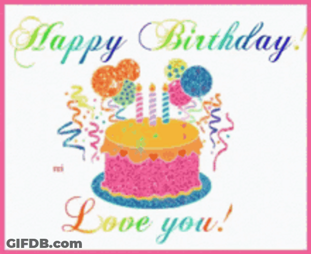 Shining Cake And Designs Happy Birthday To You GIF