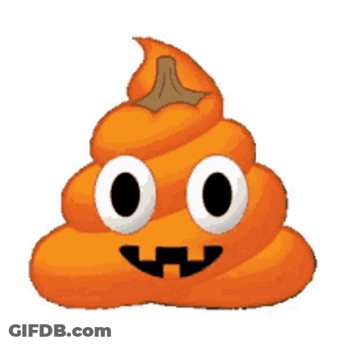 Shining Halloween Pumpkin Poop Emoji GIF