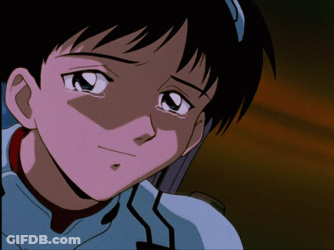 Shinji Being Emotional GIF