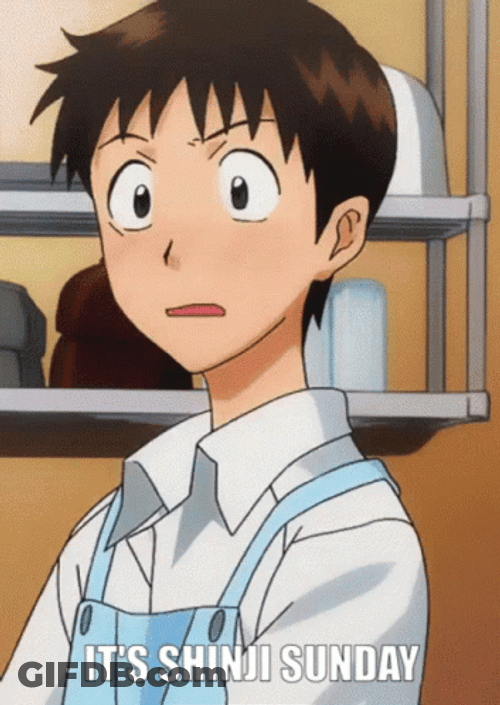 Shinji Blushing Shocked GIF