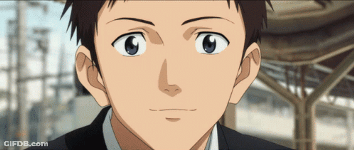 Shinji Giving Message GIF