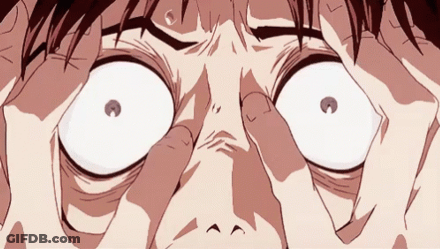 Shinji Hands On Shocked Face GIF