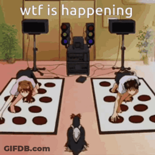 Shinji Ikari Asuka Evangelion WTF Is Happening Twist GIF