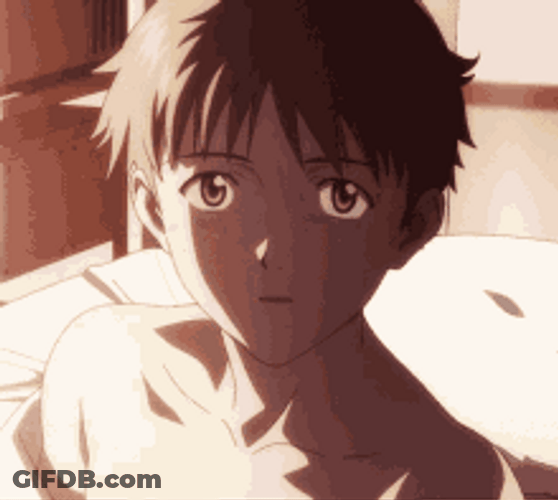 Shinji Ikari Evangelion Acceptance Realization GIF