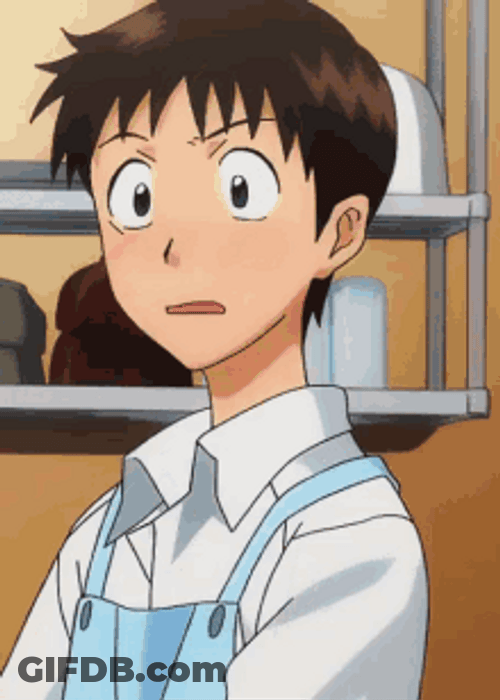 Shinji Ikari Evangelion Blush Shy Shocked What GIF