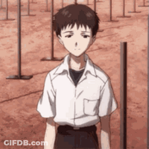 Shinji Ikari Evangelion Calm Face Realization GIF