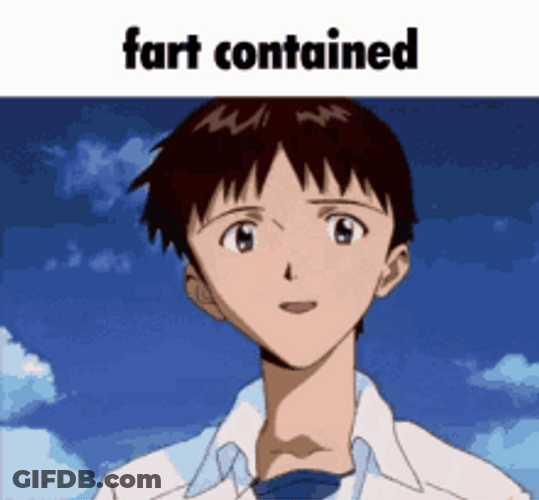 Shinji Ikari Evangelion Fart Contained Thank You Meme GIF