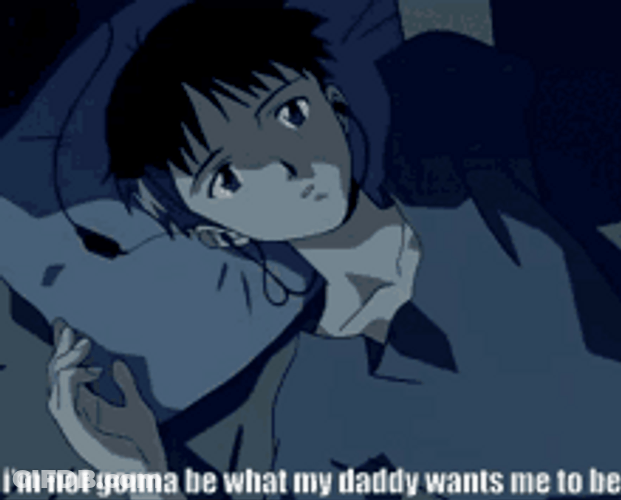Shinji Ikari Evangelion I'm Not Gonna Be What My Daddy Wants Me To Be GIF