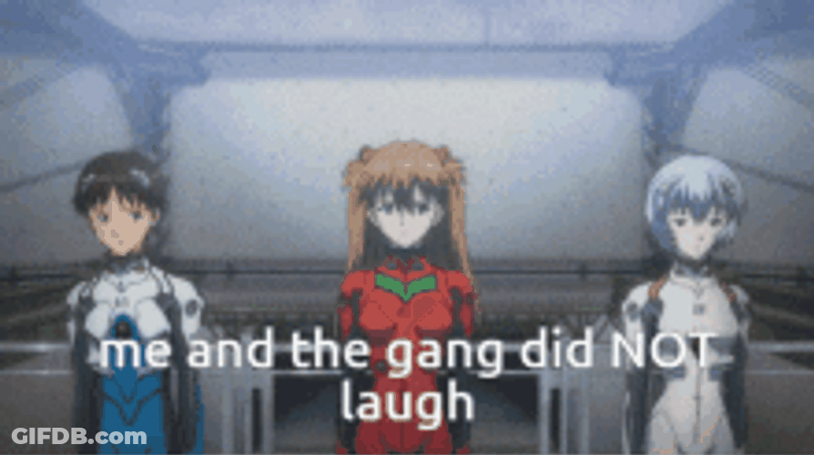 Shinji Ikari Evangelion Me And The Gang Did Not Laugh GIF