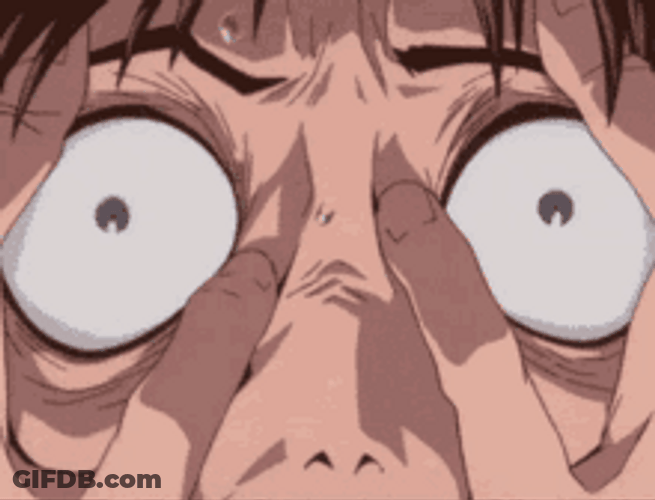 Shinji Ikari Evangelion Wide Eyes Freaking Out Mad Crazy GIF