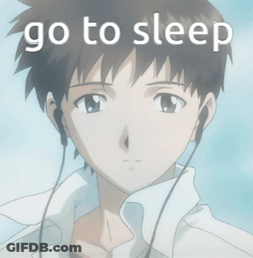 Shinji Ikari Go To Sleep GIF