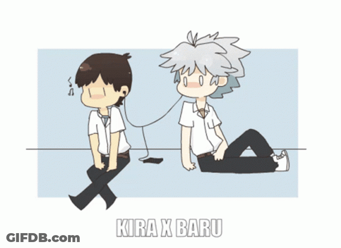 Shinji Listening Music GIF
