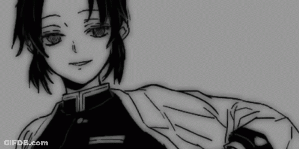 Shinobu Anime Manga Black & White GIF