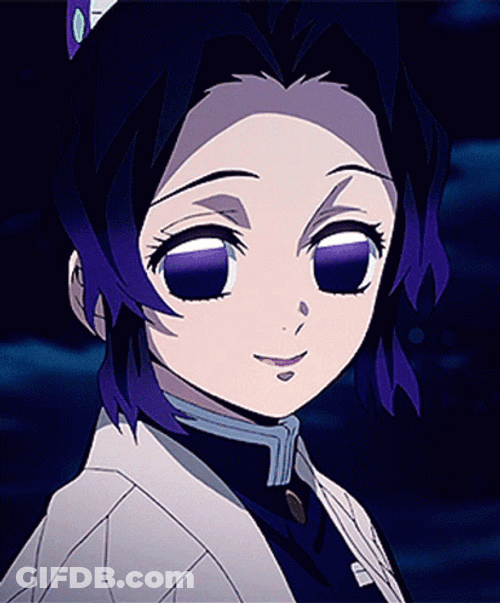 Shinobu Anime Smiling Expression GIF