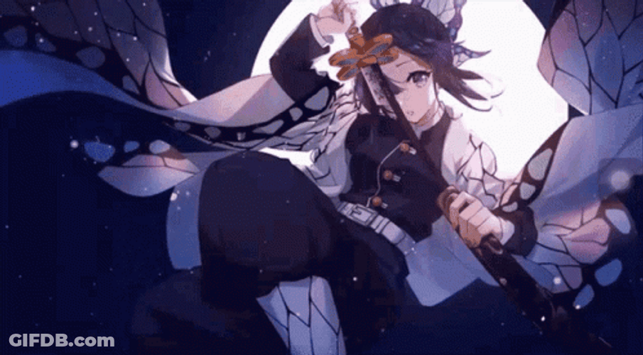 Shinobu Anime Unveiling Sword GIF