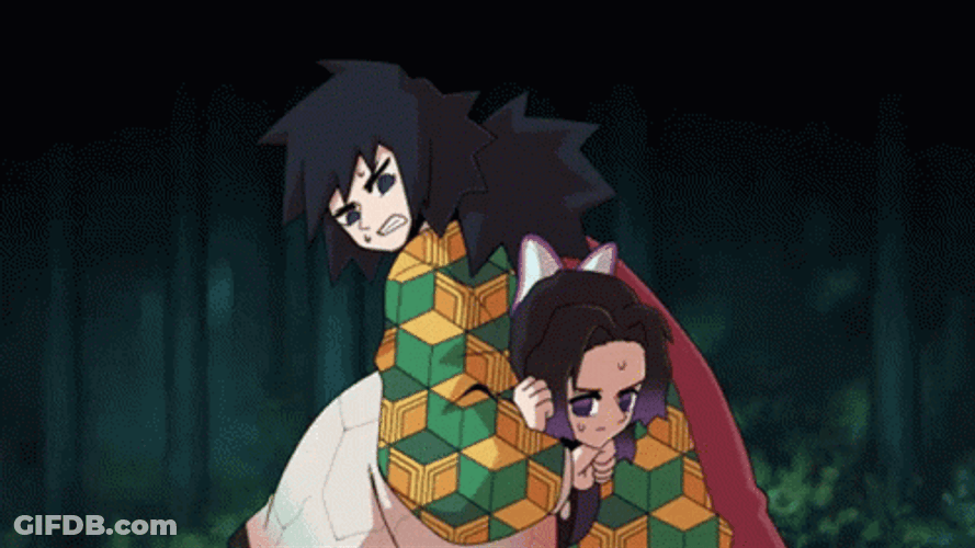 Shinobu Being Carried By Giyuu GIF