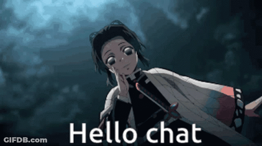 Shinobu Kocho Hello Chat GIF