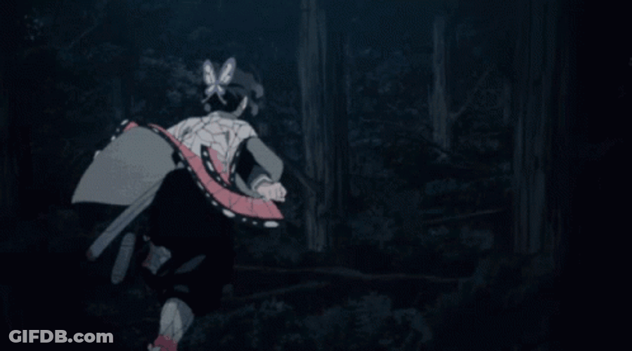Shinobu Kocho Jumping On The Trees GIF