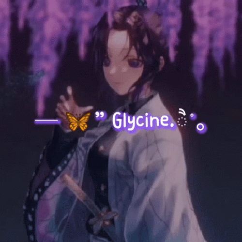 Shinobu Kocho With Purple Plant Background GIF