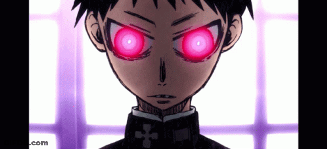 Shinra Angular Crimson Eyes GIF
