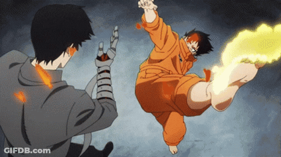 Shinra Fire Force Anime Fight GIF