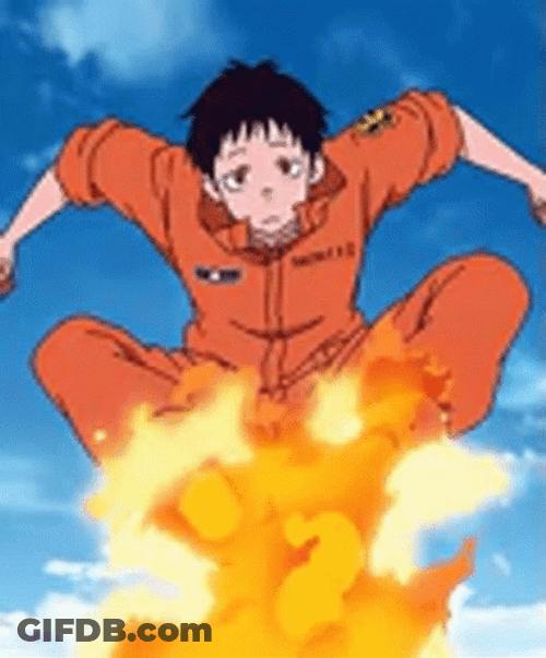 Shinra Kusakabe Confused Stare GIF