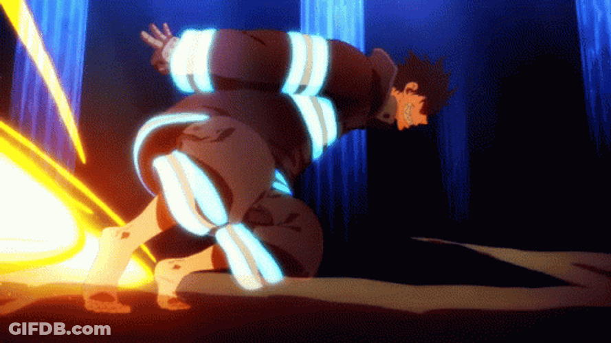 Shinra Kusakabe Fierce Combat GIF