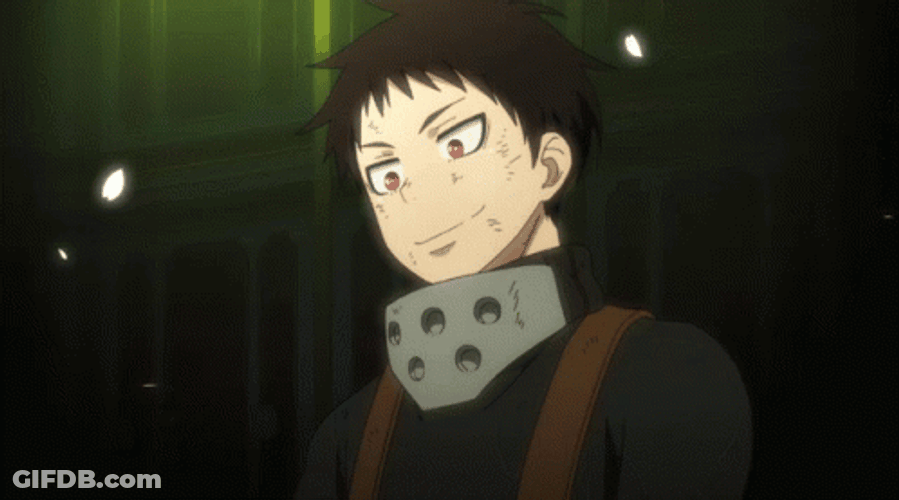 Shinra Kusakabe Intense Gaze Fire Force GIF