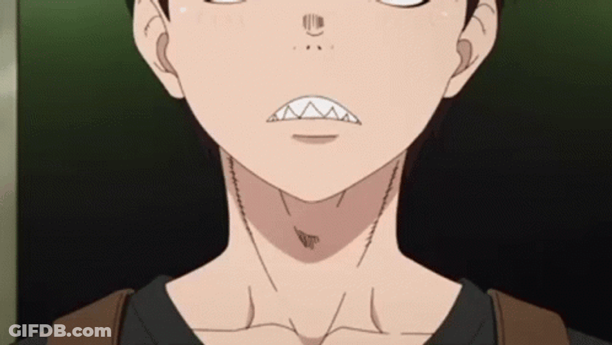 Shinra Kusakabe Taking Deep Breaths Fire Force GIF