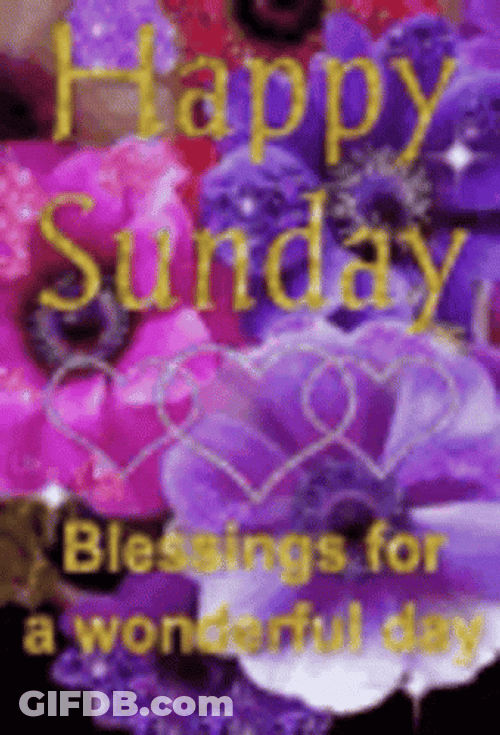 Shiny Animated Happy Sunday Digital Artwork GIF