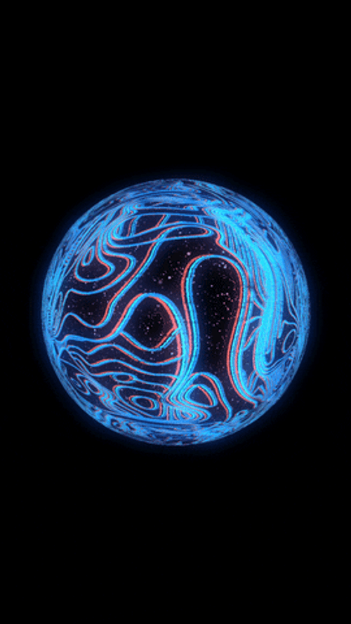 Shiny Ball With Blue Lines GIF