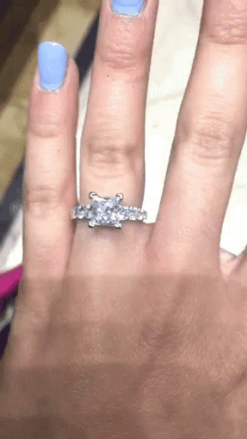 Shiny Diamond Wedding Ring GIF