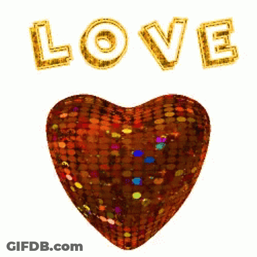 Shiny Moving Heart Circling Around GIF
