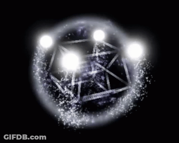 Shiny Orbital Tesseract Loop GIF