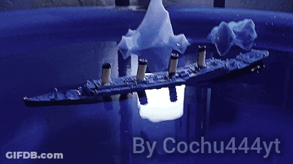 Ship Model In Water By Cochu444yt GIF