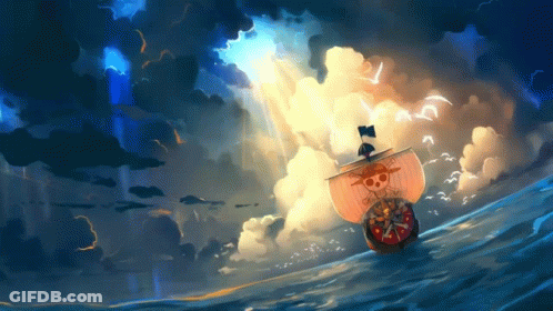 Ship With Compass On Side GIF