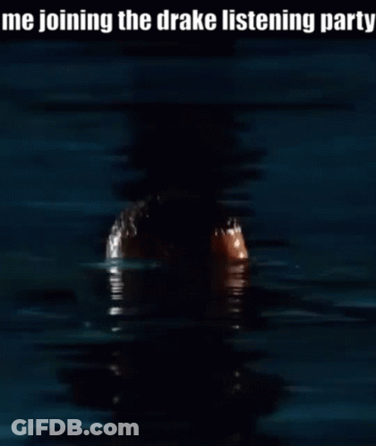 Shirtless Bearded Man In Water Saying Me Joining The Drake Listening Party GIF