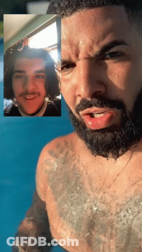 Shirtless Bearded Man On Video Call GIF