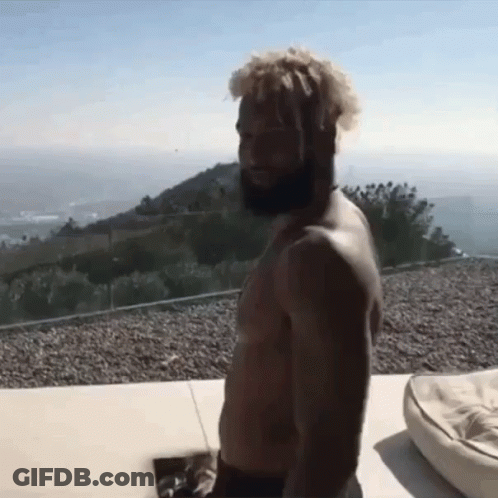 Shirtless Bearded Man With Ocean View GIF
