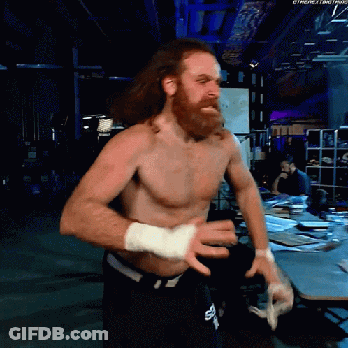 Shirtless Bearded Wrestler Dark Room #TheNextBigThing GIF