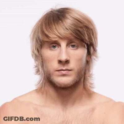Shirtless Blonde Man With Beard Looking At Camera GIF