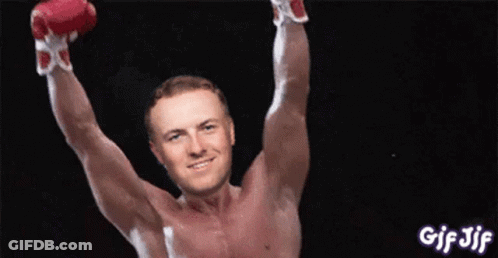 Shirtless Boxer Arms In Air GIF