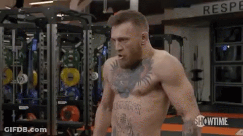 Shirtless Boxer Standing In Gym GIF