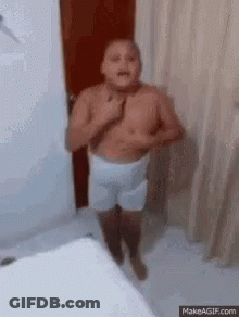 Shirtless Boy In White Underwear GIF